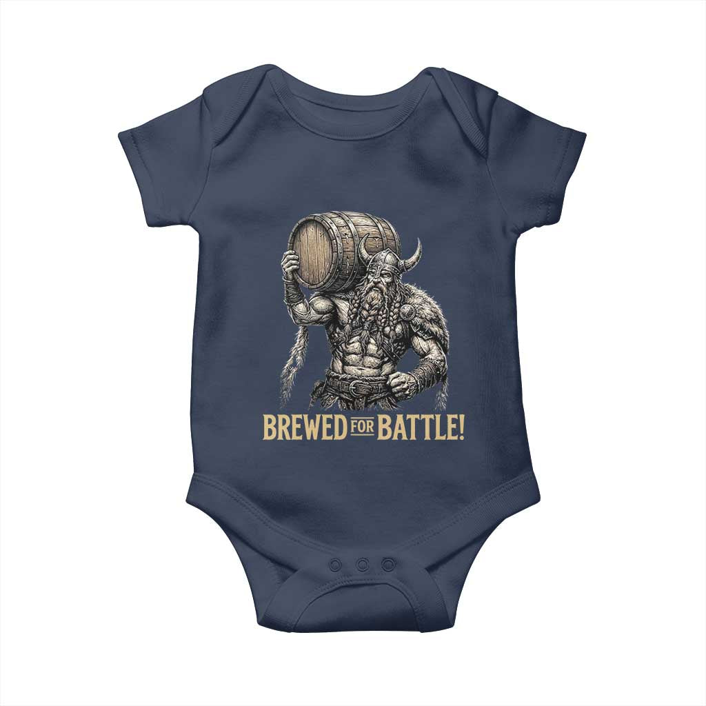 Vintage Viking Beer Drinker Warrior Gift Baby Onesie Brewed For Battle