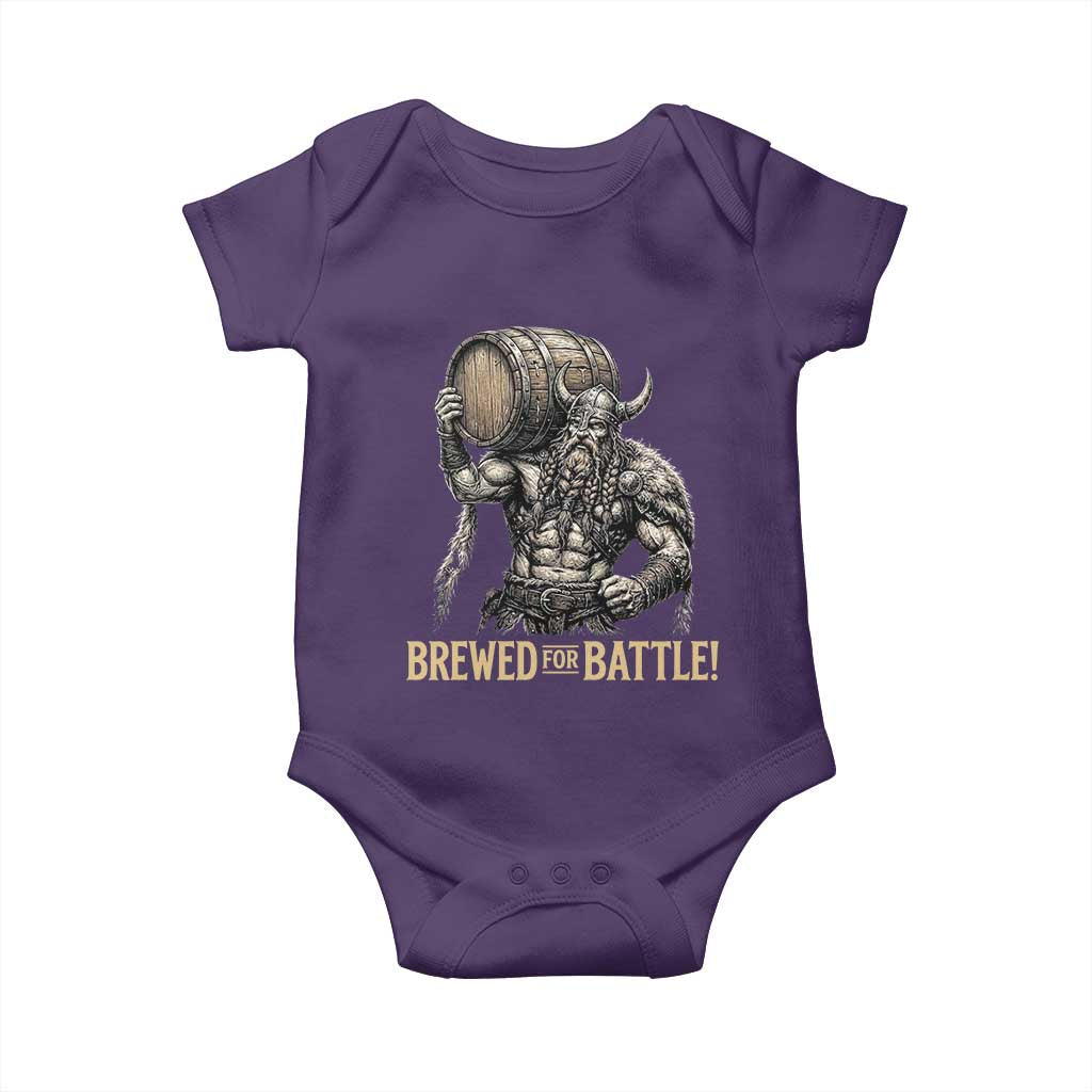 Vintage Viking Beer Drinker Warrior Gift Baby Onesie Brewed For Battle