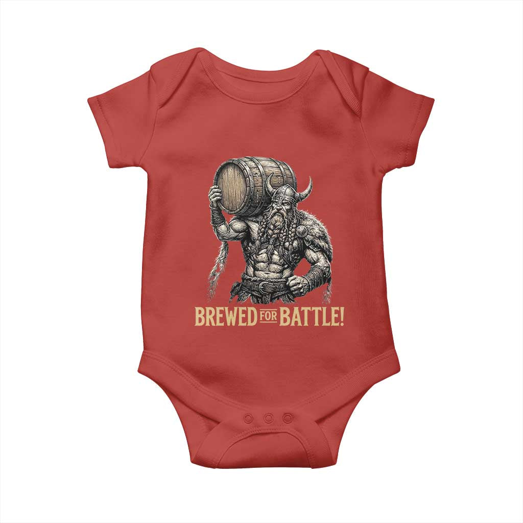 Vintage Viking Beer Drinker Warrior Gift Baby Onesie Brewed For Battle