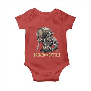 Vintage Viking Beer Drinker Warrior Gift Baby Onesie Brewed For Battle