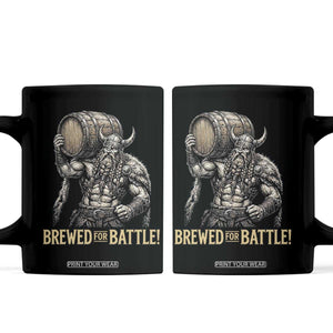 Vintage Viking Beer Drinker Warrior Gift Coffee Mug Brewed For Battle