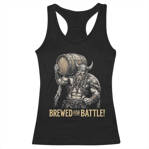 Vintage Viking Beer Drinker Warrior Gift Racerback Tank Top Brewed For Battle