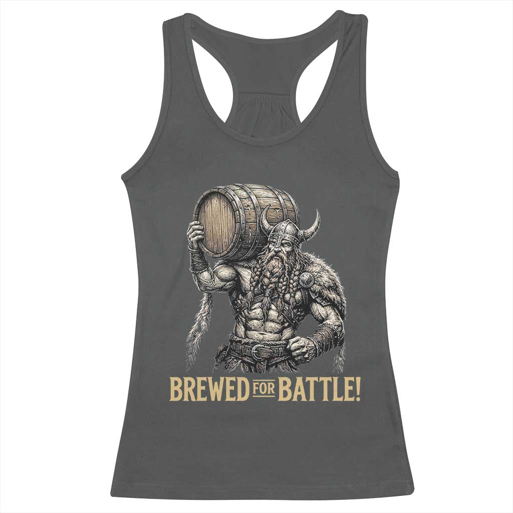 Vintage Viking Beer Drinker Warrior Gift Racerback Tank Top Brewed For Battle