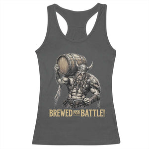 Vintage Viking Beer Drinker Warrior Gift Racerback Tank Top Brewed For Battle