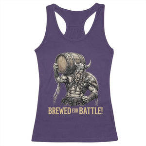 Vintage Viking Beer Drinker Warrior Gift Racerback Tank Top Brewed For Battle