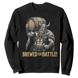 Vintage Viking Beer Drinker Warrior Gift Sweatshirt Brewed For Battle