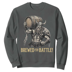 Vintage Viking Beer Drinker Warrior Gift Sweatshirt Brewed For Battle