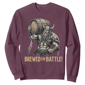 Vintage Viking Beer Drinker Warrior Gift Sweatshirt Brewed For Battle
