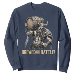 Vintage Viking Beer Drinker Warrior Gift Sweatshirt Brewed For Battle