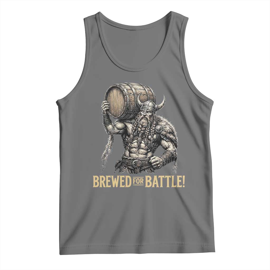 Vintage Viking Beer Drinker Warrior Gift Tank Top Brewed For Battle