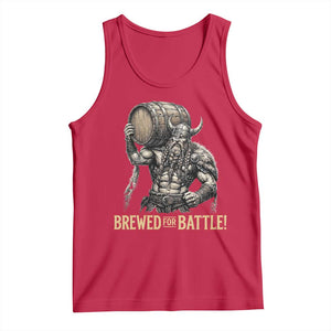 Vintage Viking Beer Drinker Warrior Gift Tank Top Brewed For Battle
