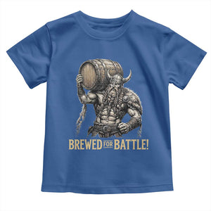 Vintage Viking Beer Drinker Warrior Gift Toddler T Shirt Brewed For Battle