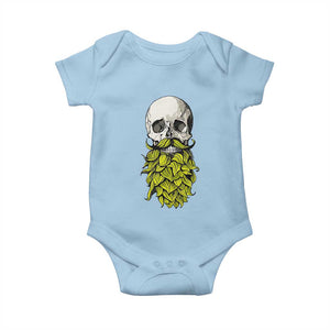 Vintage Craft Brewer Beer Lover Gift Baby Onesie Beer Hops Beard Skull