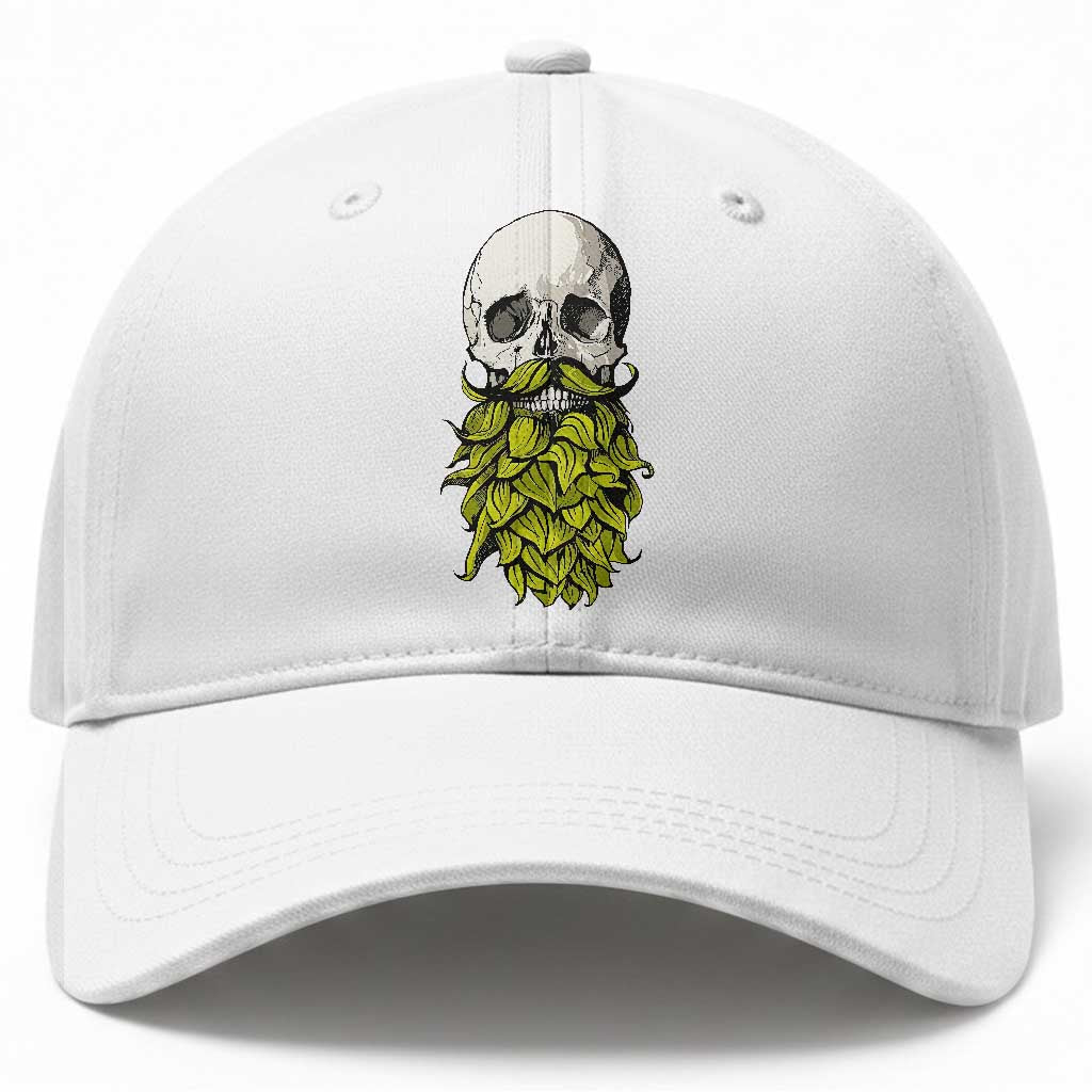 Vintage Craft Brewer Beer Lover Gift Baseball Cap Beer Hops Beard Skull TS12 Print Your Wear