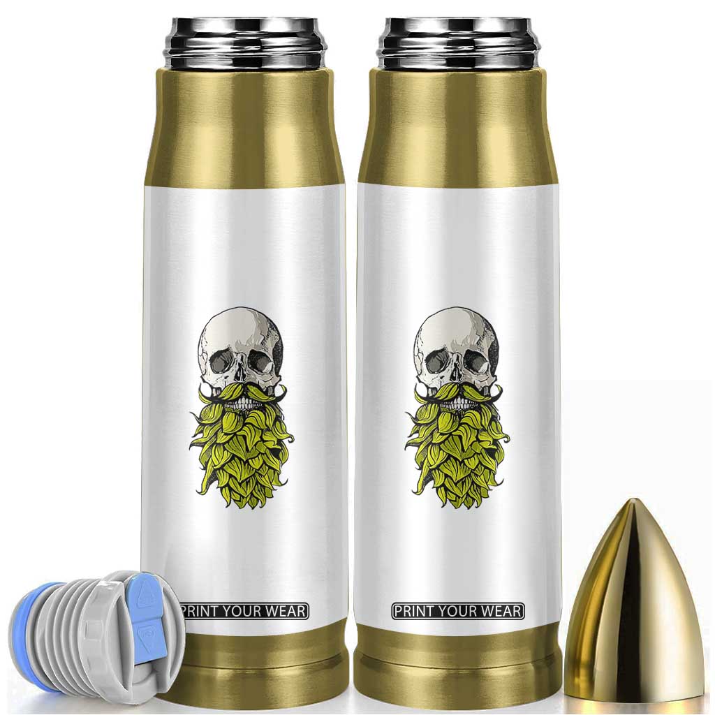 Vintage Craft Brewer Beer Lover Gift Bullet Tumbler Beer Hops Beard Skull TS12 White Print Your Wear