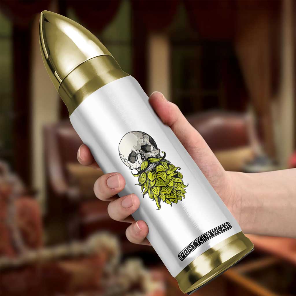 Vintage Craft Brewer Beer Lover Gift Bullet Tumbler Beer Hops Beard Skull