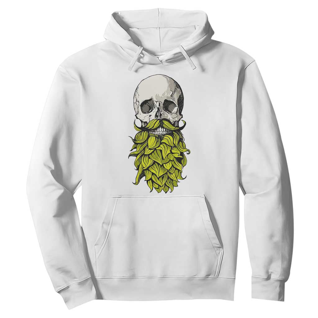 Vintage Craft Brewer Beer Lover Gift Hoodie Beer Hops Beard Skull TS12 White Print Your Wear