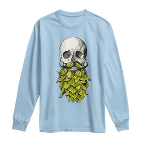 Vintage Craft Brewer Beer Lover Gift Long Sleeve Shirt Beer Hops Beard Skull