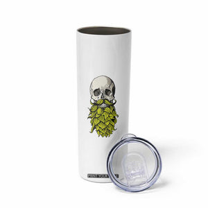 Vintage Craft Brewer Beer Lover Gift Skinny Tumbler Beer Hops Beard Skull