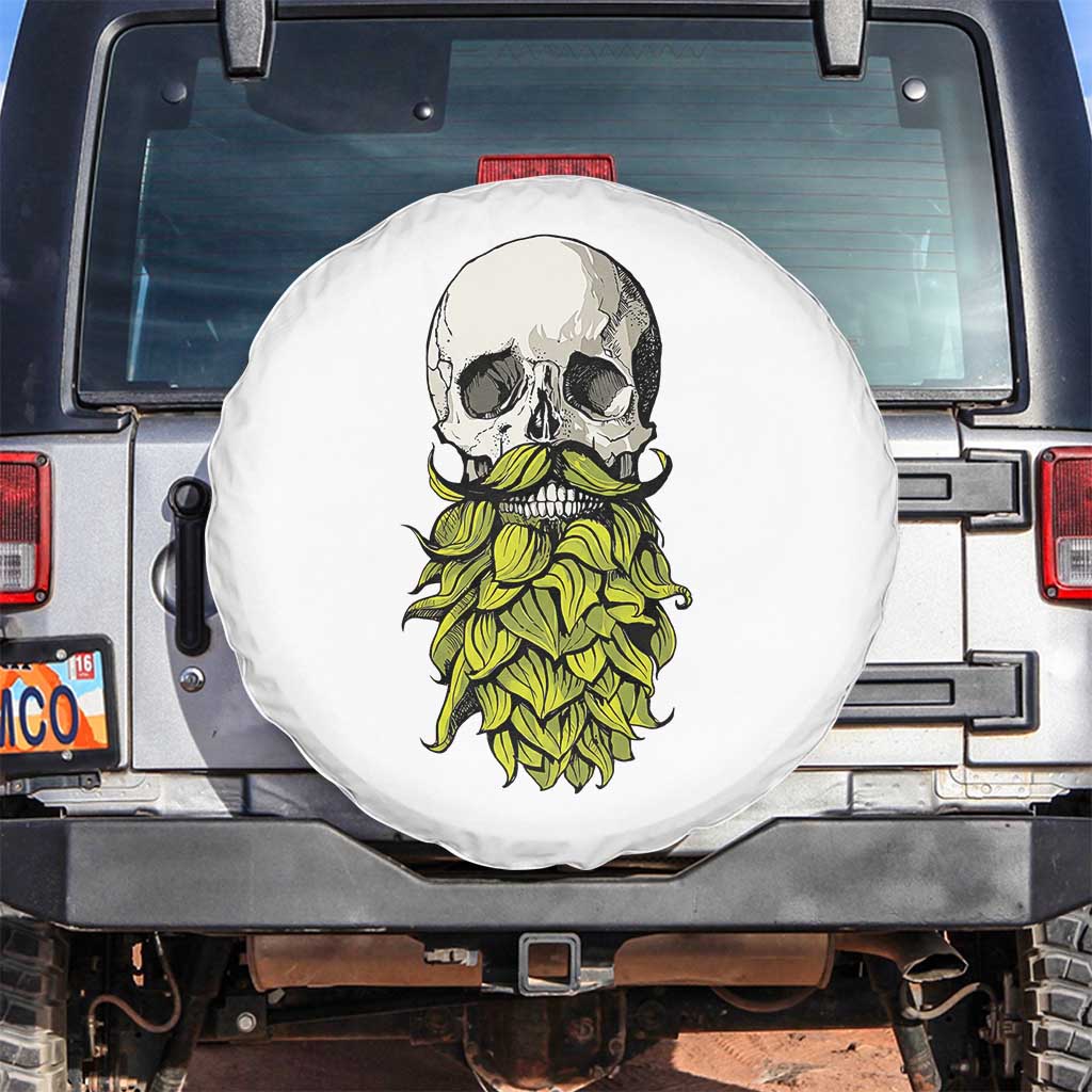 Vintage Craft Brewer Beer Lover Gift Spare Tire Cover Beer Hops Beard Skull TS12 No hole White Print Your Wear