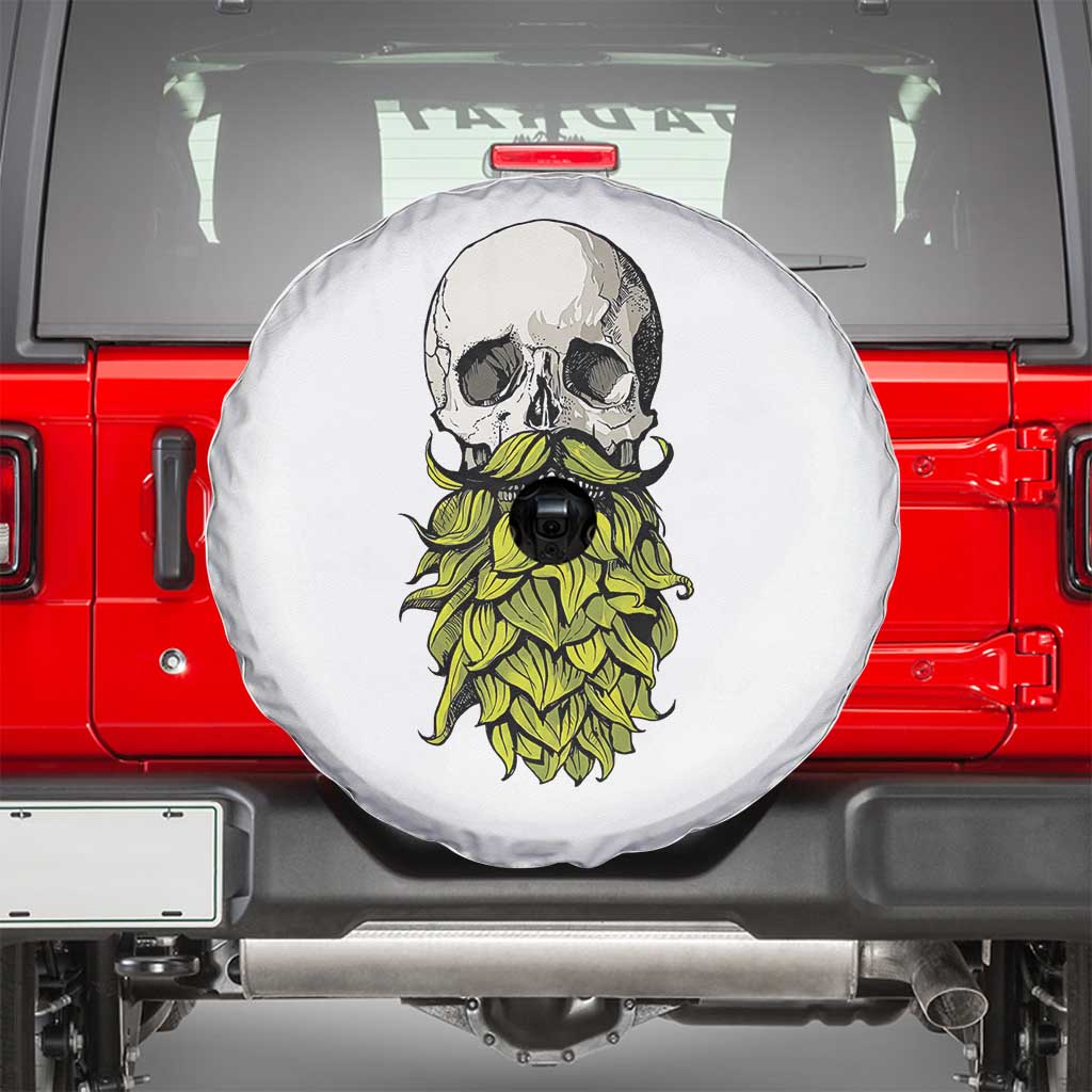 Vintage Craft Brewer Beer Lover Gift Spare Tire Cover Beer Hops Beard Skull