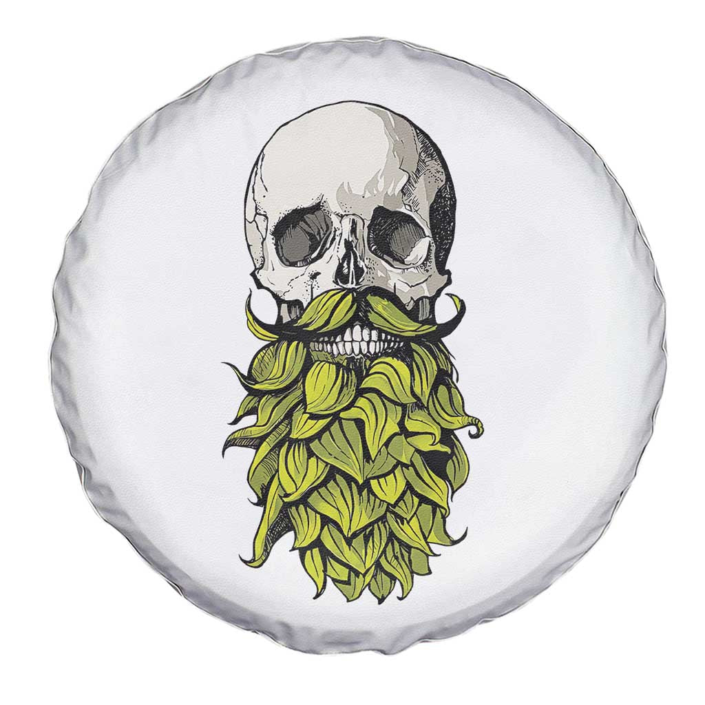 Vintage Craft Brewer Beer Lover Gift Spare Tire Cover Beer Hops Beard Skull