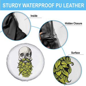 Vintage Craft Brewer Beer Lover Gift Spare Tire Cover Beer Hops Beard Skull