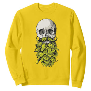 Vintage Craft Brewer Beer Lover Gift Sweatshirt Beer Hops Beard Skull