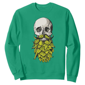 Vintage Craft Brewer Beer Lover Gift Sweatshirt Beer Hops Beard Skull