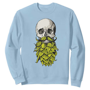 Vintage Craft Brewer Beer Lover Gift Sweatshirt Beer Hops Beard Skull