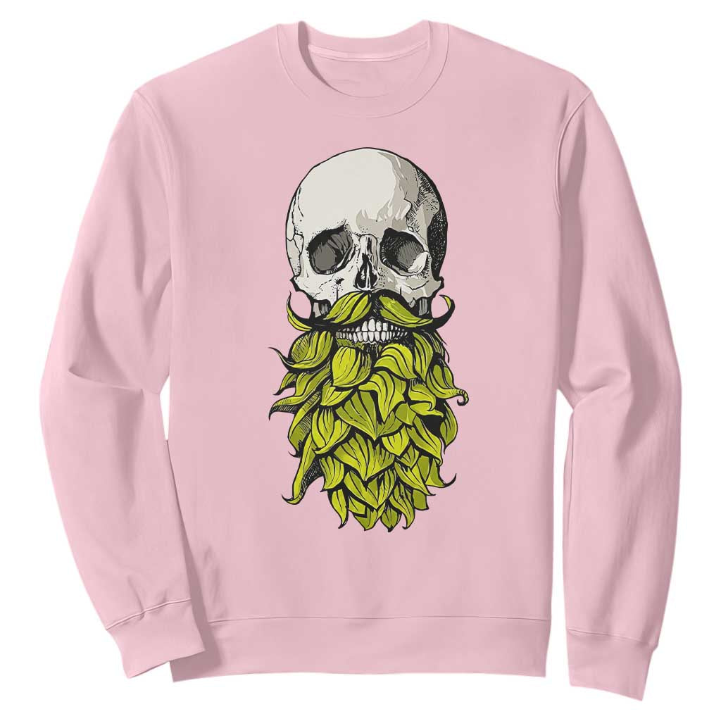 Vintage Craft Brewer Beer Lover Gift Sweatshirt Beer Hops Beard Skull
