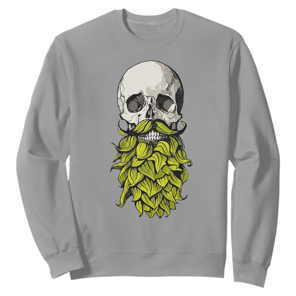 Vintage Craft Brewer Beer Lover Gift Sweatshirt Beer Hops Beard Skull