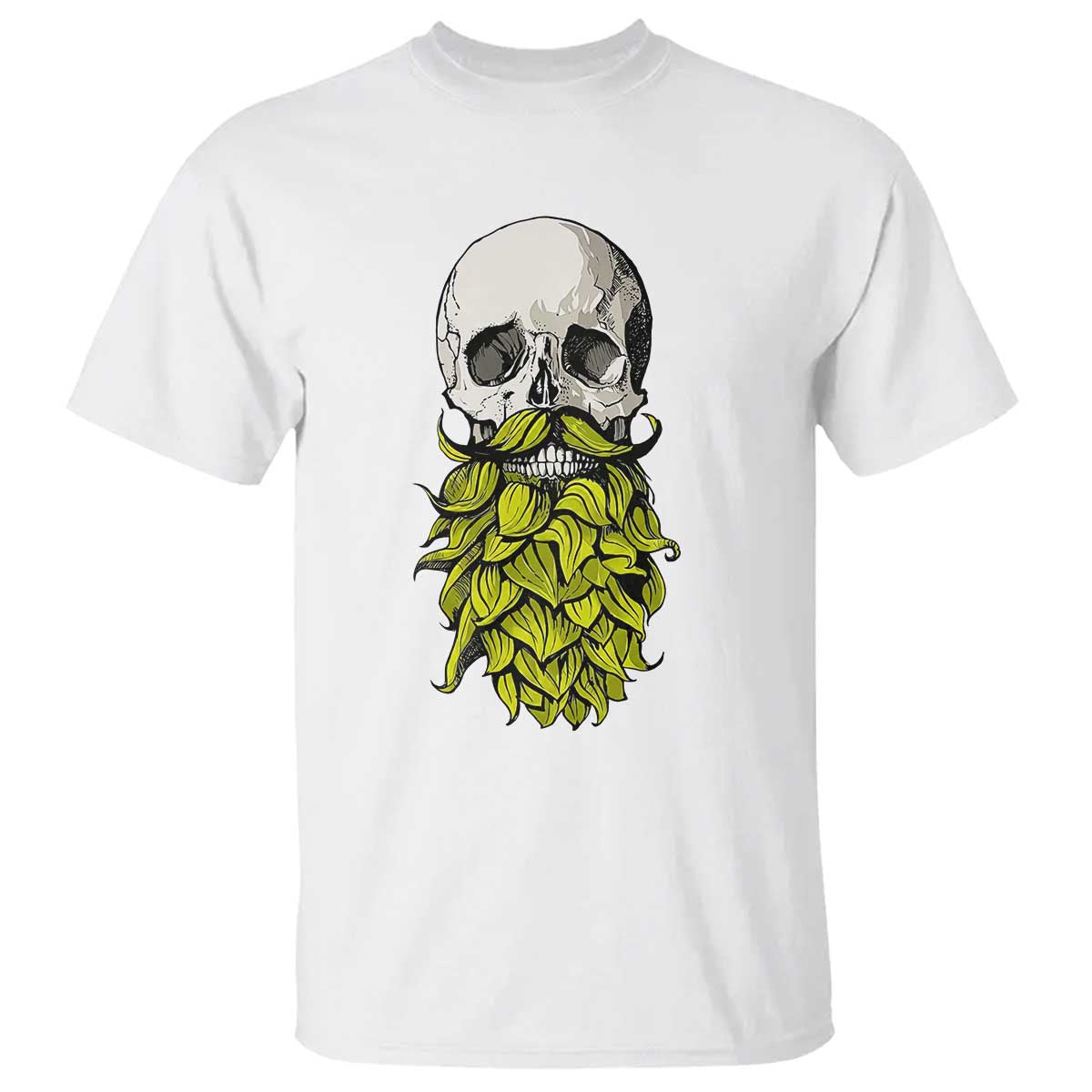 Vintage Craft Brewer Beer Lover Gift T Shirt Beer Hops Beard Skull