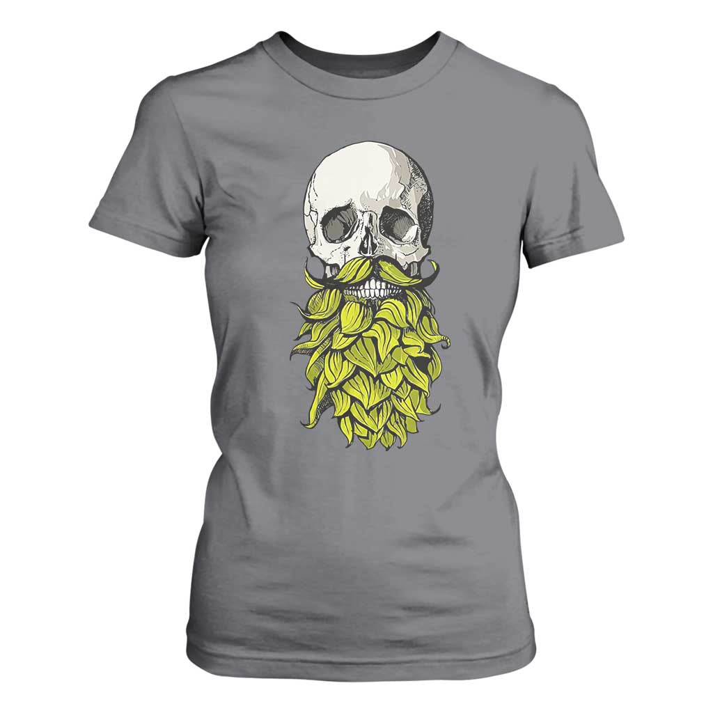 Vintage Craft Brewer Beer Lover Gift T Shirt For Women Beer Hops Beard Skull