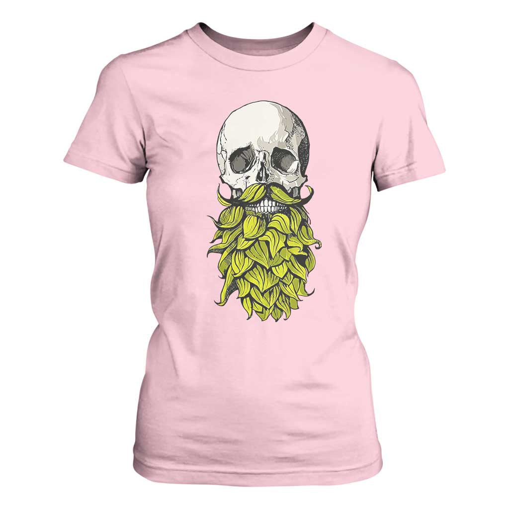 Vintage Craft Brewer Beer Lover Gift T Shirt For Women Beer Hops Beard Skull