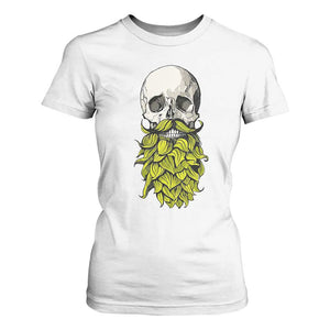 Vintage Craft Brewer Beer Lover Gift T Shirt For Women Beer Hops Beard Skull