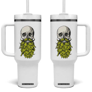 Vintage Craft Brewer Beer Lover Gift Tumbler With Handle Beer Hops Beard Skull