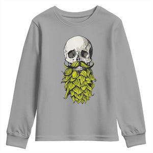 Vintage Craft Brewer Beer Lover Gift Youth Sweatshirt Beer Hops Beard Skull