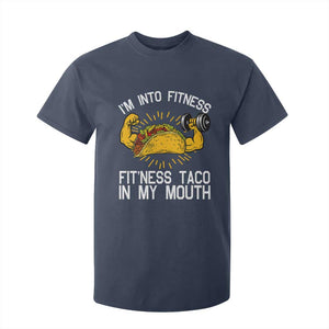 Funny Tacos Lover T Shirt For Kid I Am Into Fitness TS12 Navy Print Your Wear