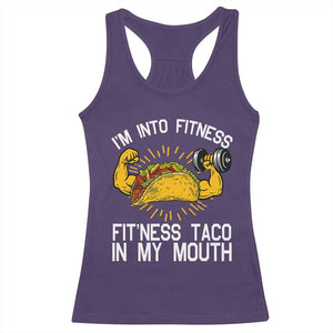Funny Tacos Lover Racerback Tank Top I Am Into Fitness TS12 Purple Print Your Wear