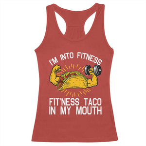 Funny Tacos Lover Racerback Tank Top I Am Into Fitness TS12 Red Print Your Wear