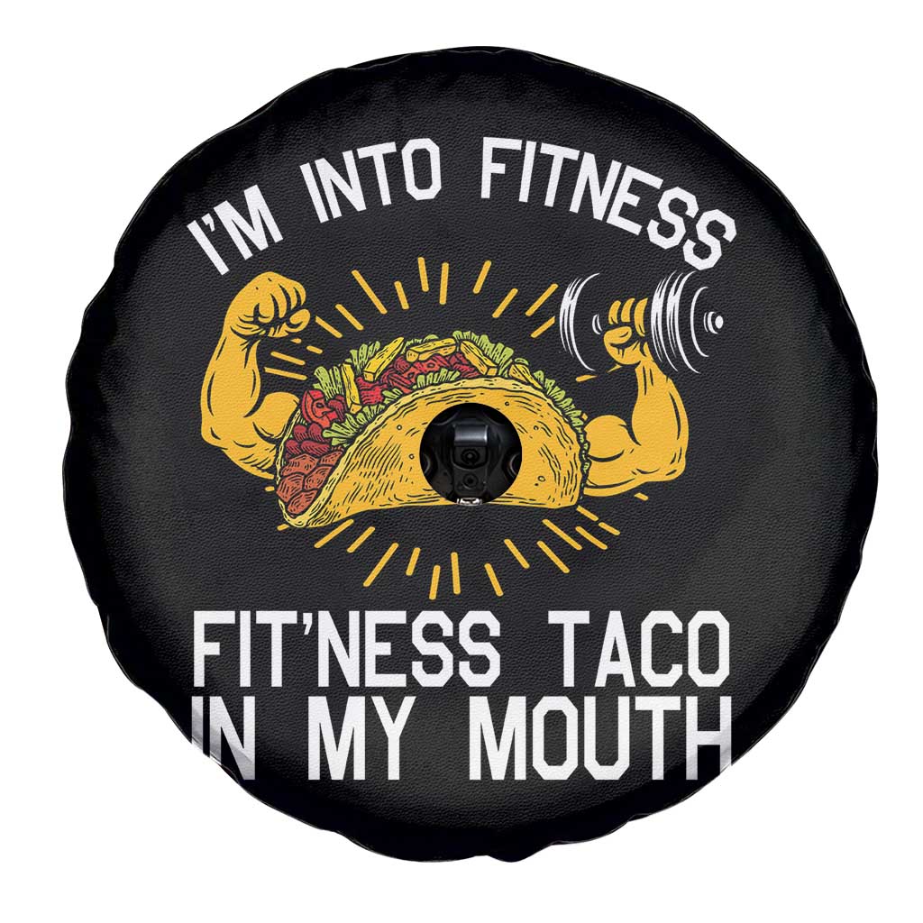 Funny Tacos Lover Spare Tire Cover I Am Into Fitness TS12 Print Your Wear