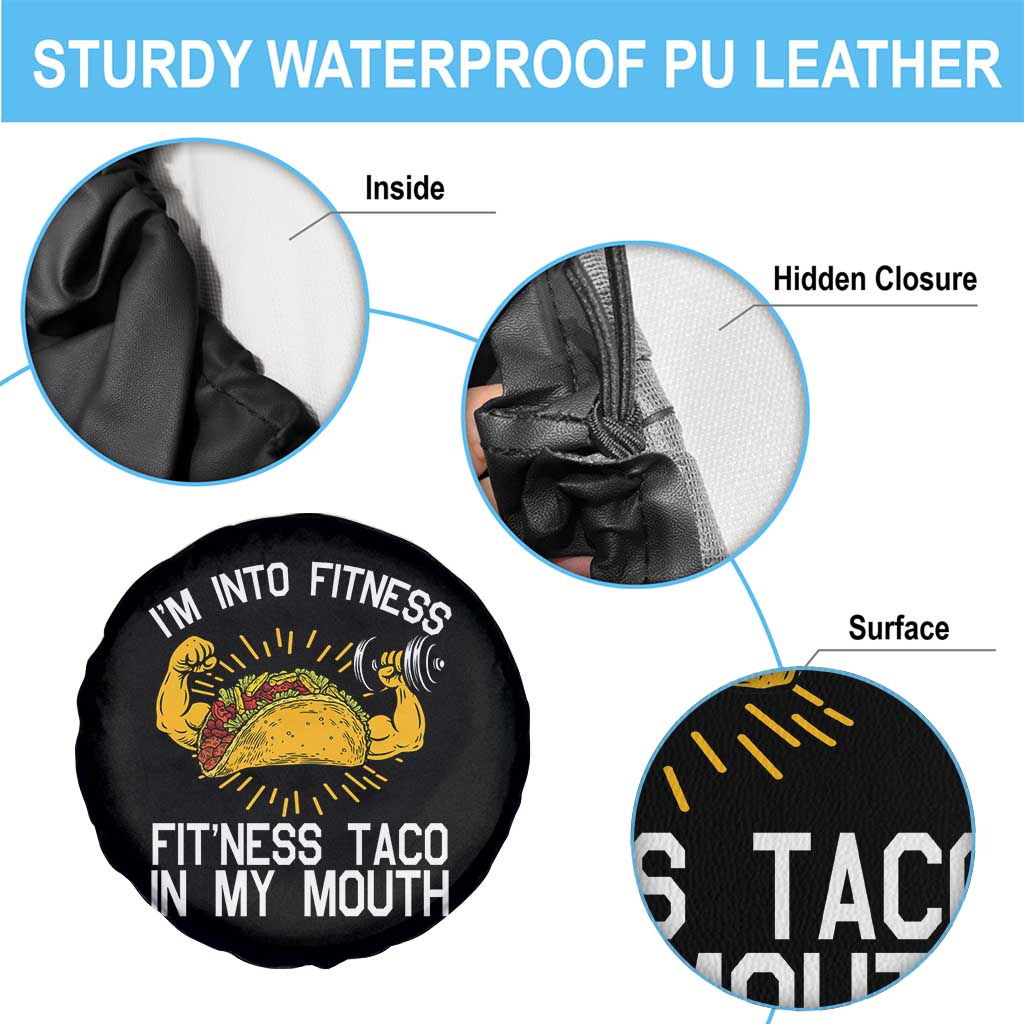 Funny Tacos Lover Spare Tire Cover I Am Into Fitness TS12 Print Your Wear
