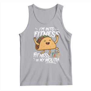 Funny Mexican Food Lover Tank Top I Am Into Fitness Taco In My Mouth TS12 Athletic Heather Print Your Wear