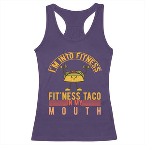 Tacos Lover Racerback Tank Top I Am Into Fitness Humor TS12 Purple Print Your Wear