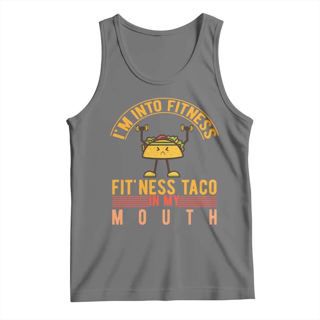 Tacos Lover Tank Top I Am Into Fitness Humor TS12 Black Heather Print Your Wear