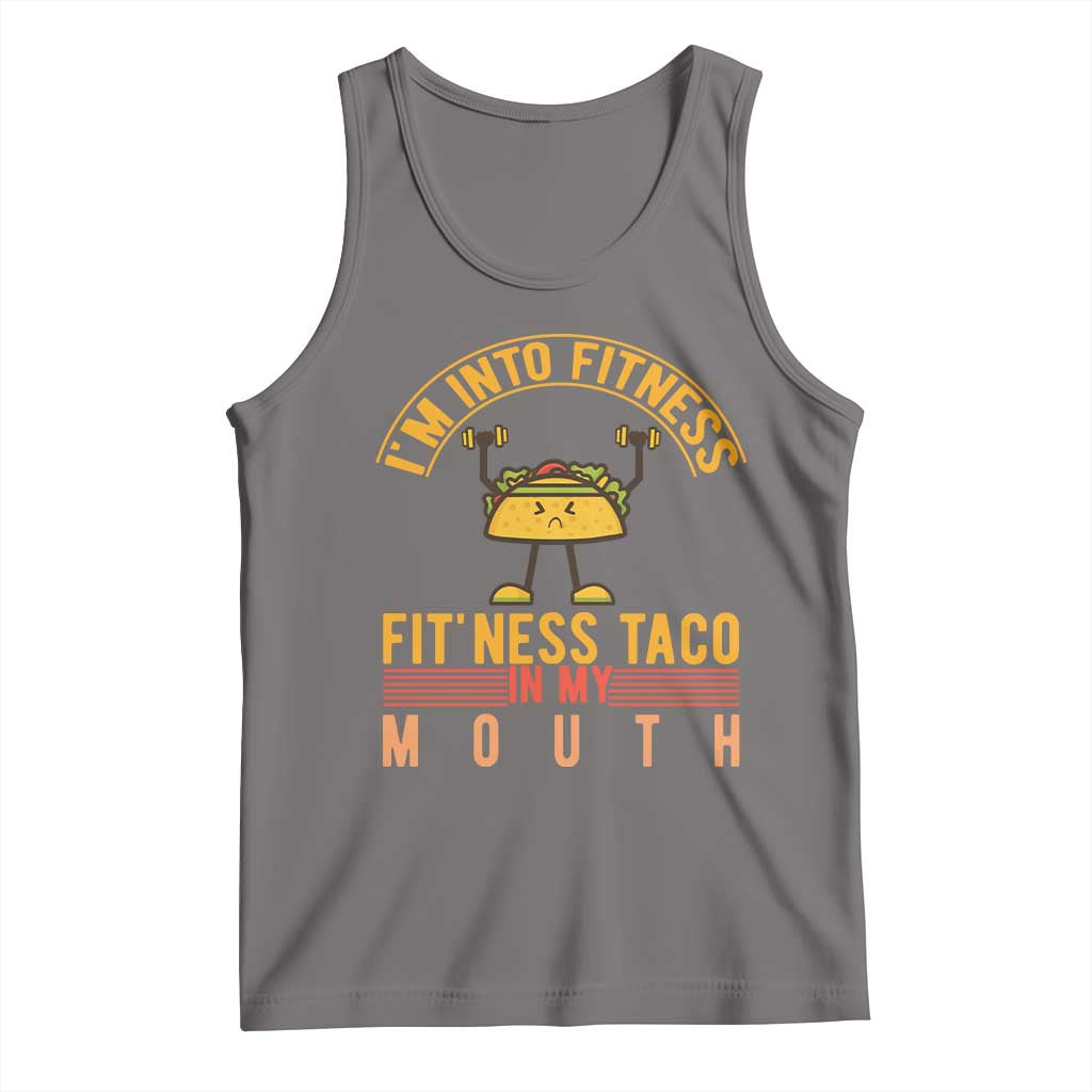 Tacos Lover Tank Top I Am Into Fitness Humor TS12 Deep Heather Print Your Wear