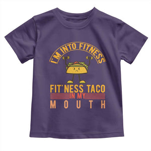 Tacos Lover Toddler T Shirt I Am Into Fitness Humor TS12 Purple Print Your Wear