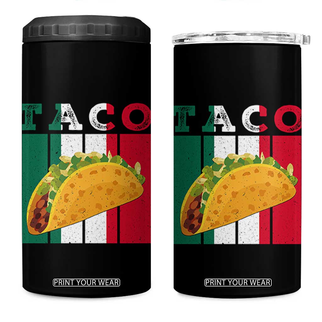Tacos Lover Mexican Food 4 in 1 Can Cooler Tumbler Funny Quote Gift TS12 One Size: 16 oz Black Print Your Wear