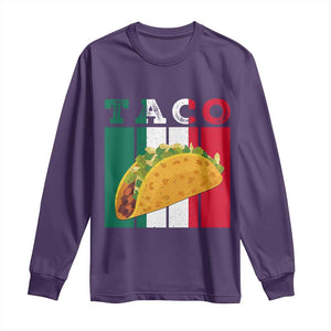 Tacos Lover Mexican Food Long Sleeve Shirt Funny Quote Gift TS12 Purple Print Your Wear